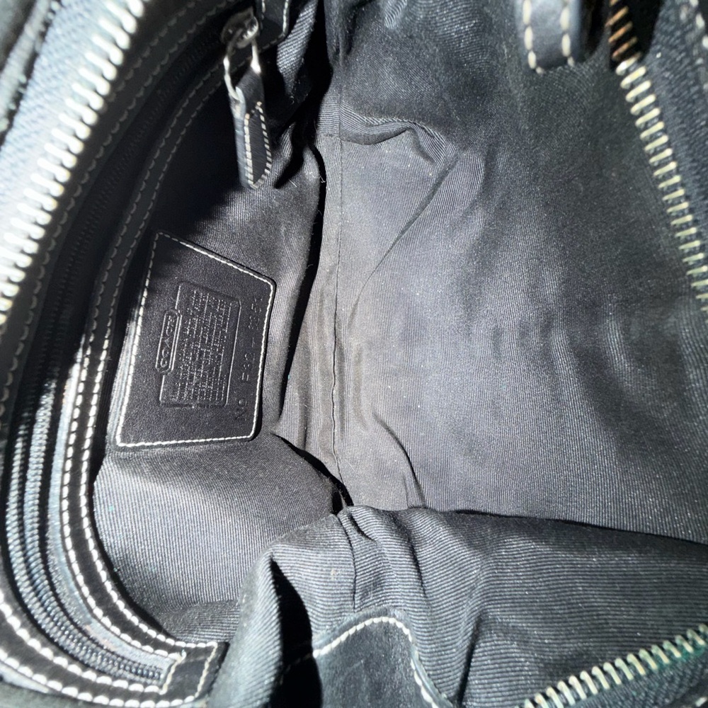Coach 6351 Signature Soho Hobo Bag Shoulder Canvas Handbag Y2K Black - Picture 9 of 9